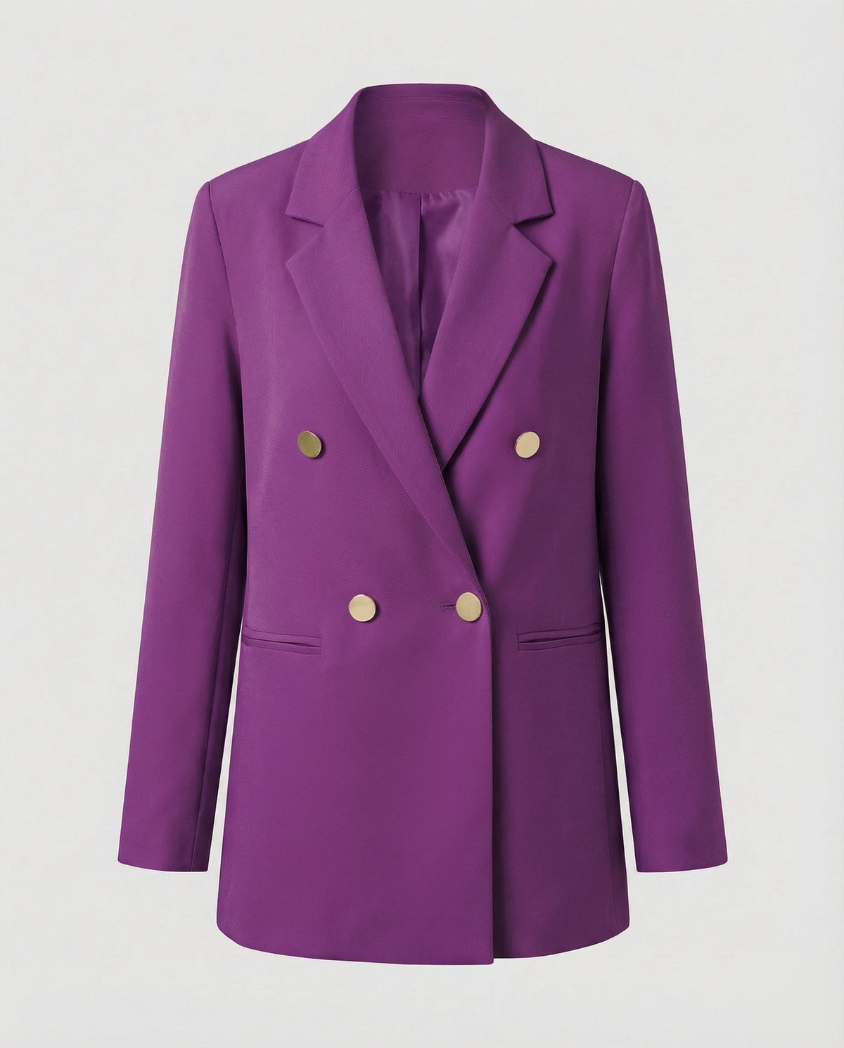 Women's Double-Breasted Blazer with Notch Lapel