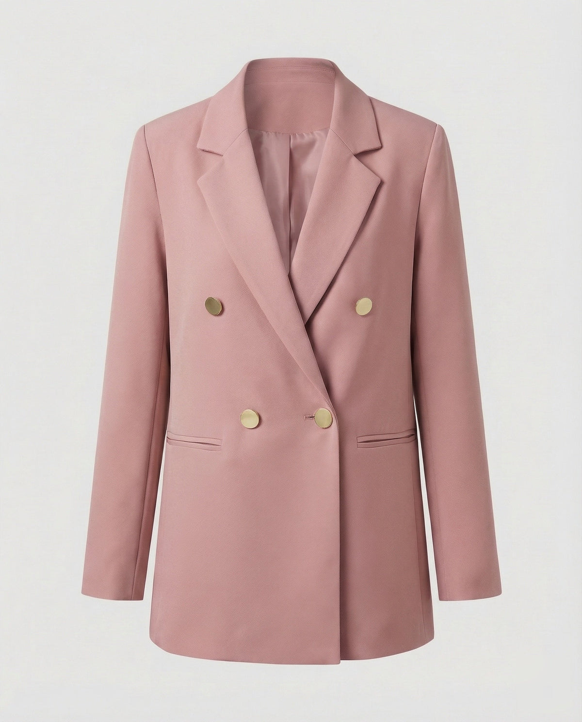 Women's Double-Breasted Blazer with Notch Lapel