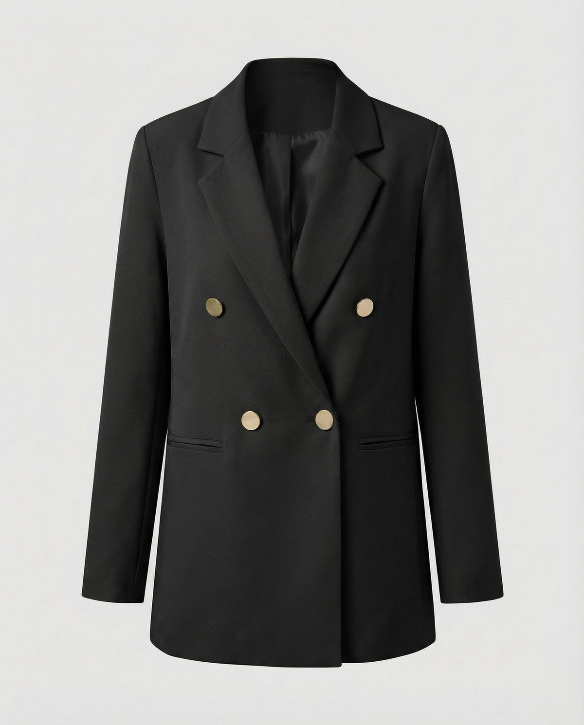 Women's Double-Breasted Blazer with Notch Lapel
