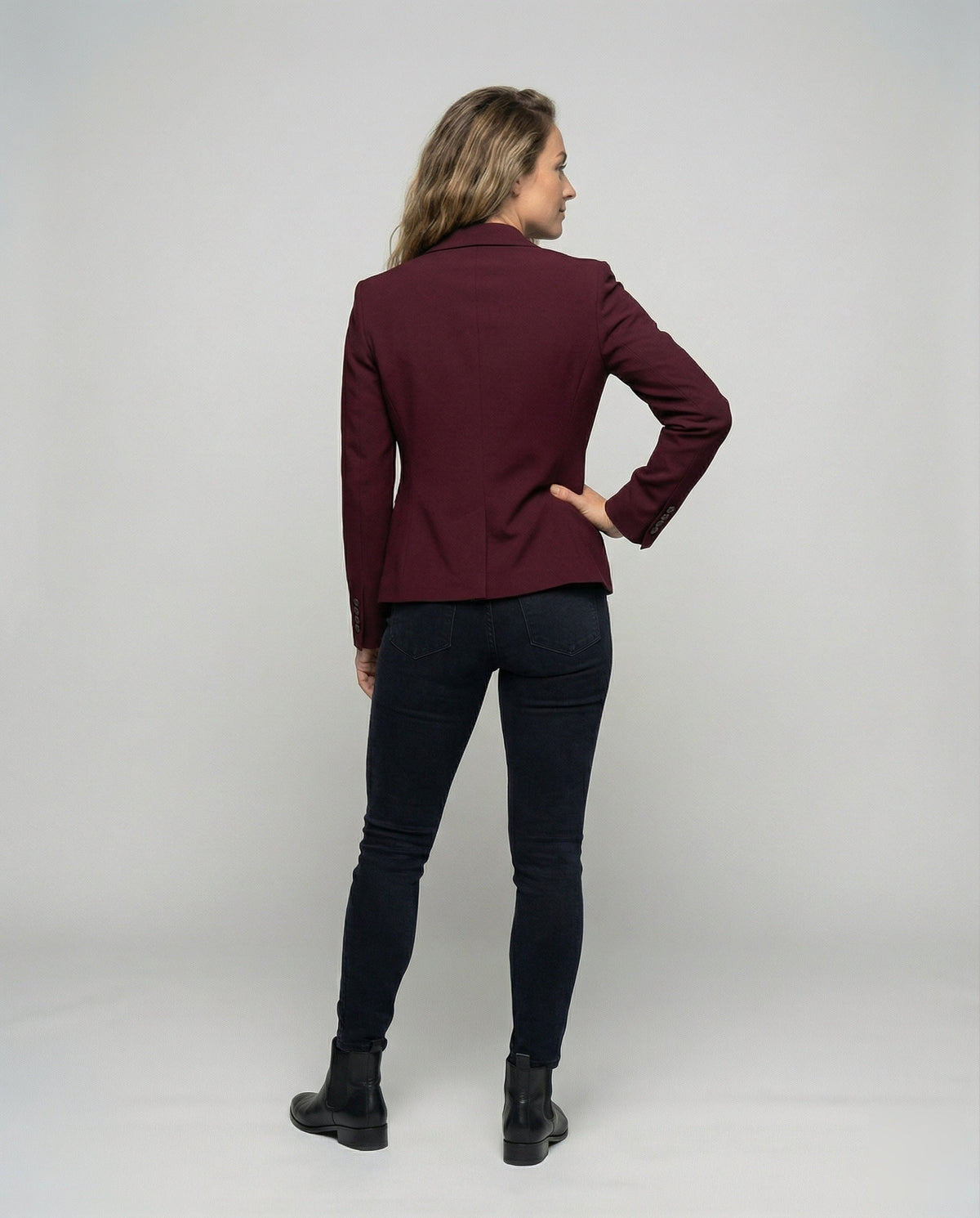 Women's Peplum Business Blazer Two-Button Notch Lapel
