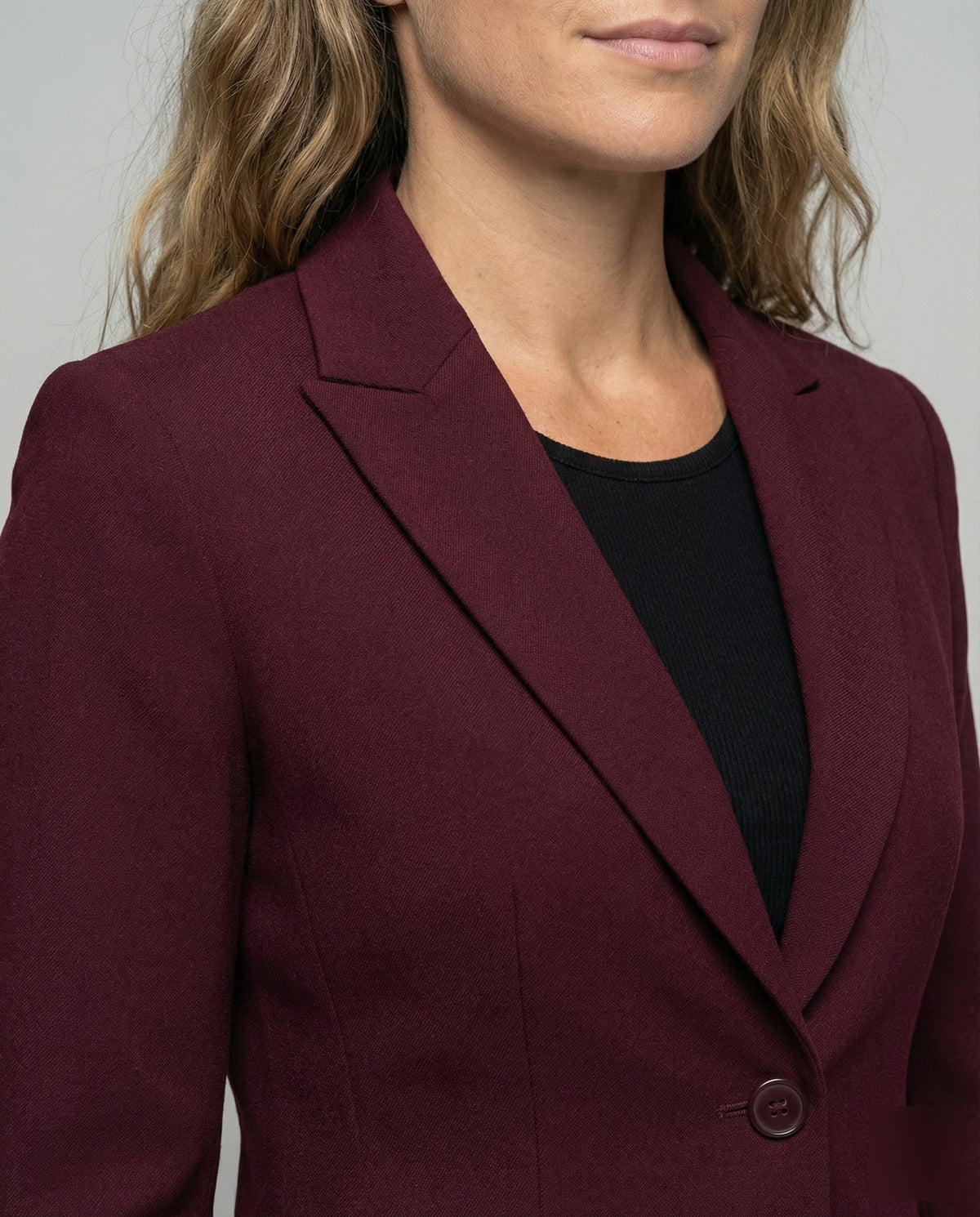 Women's Peplum Business Blazer Two-Button Notch Lapel