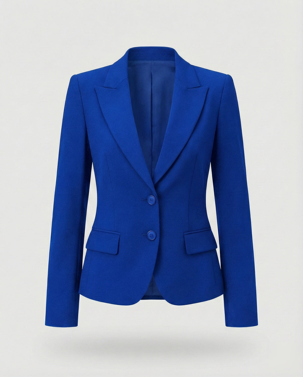 Women's Peplum Business Blazer Two-Button Notch Lapel