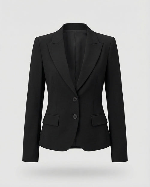 Women's Peplum Business Blazer Two-Button Notch Lapel
