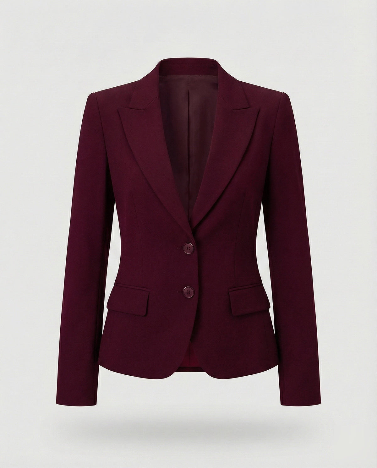 Women's Peplum Business Blazer Two-Button Notch Lapel