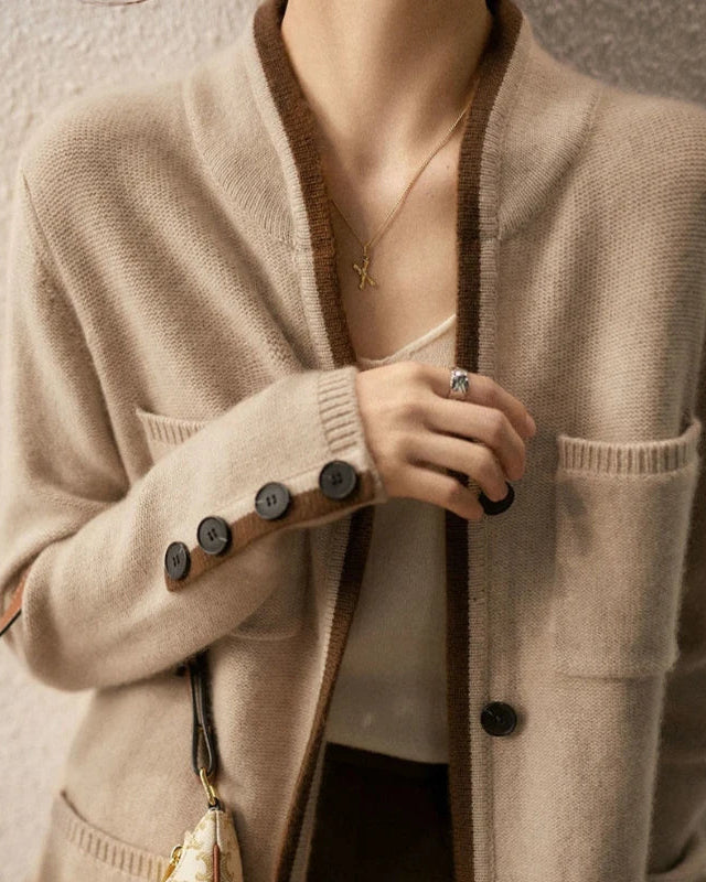 Ceylan Women’s Soft Knit Cardigan V-Neck Button Sweater