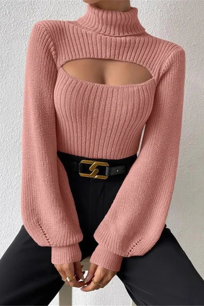 Ceylan Women’s Textured Knit Sweater Cozy Pullover Top