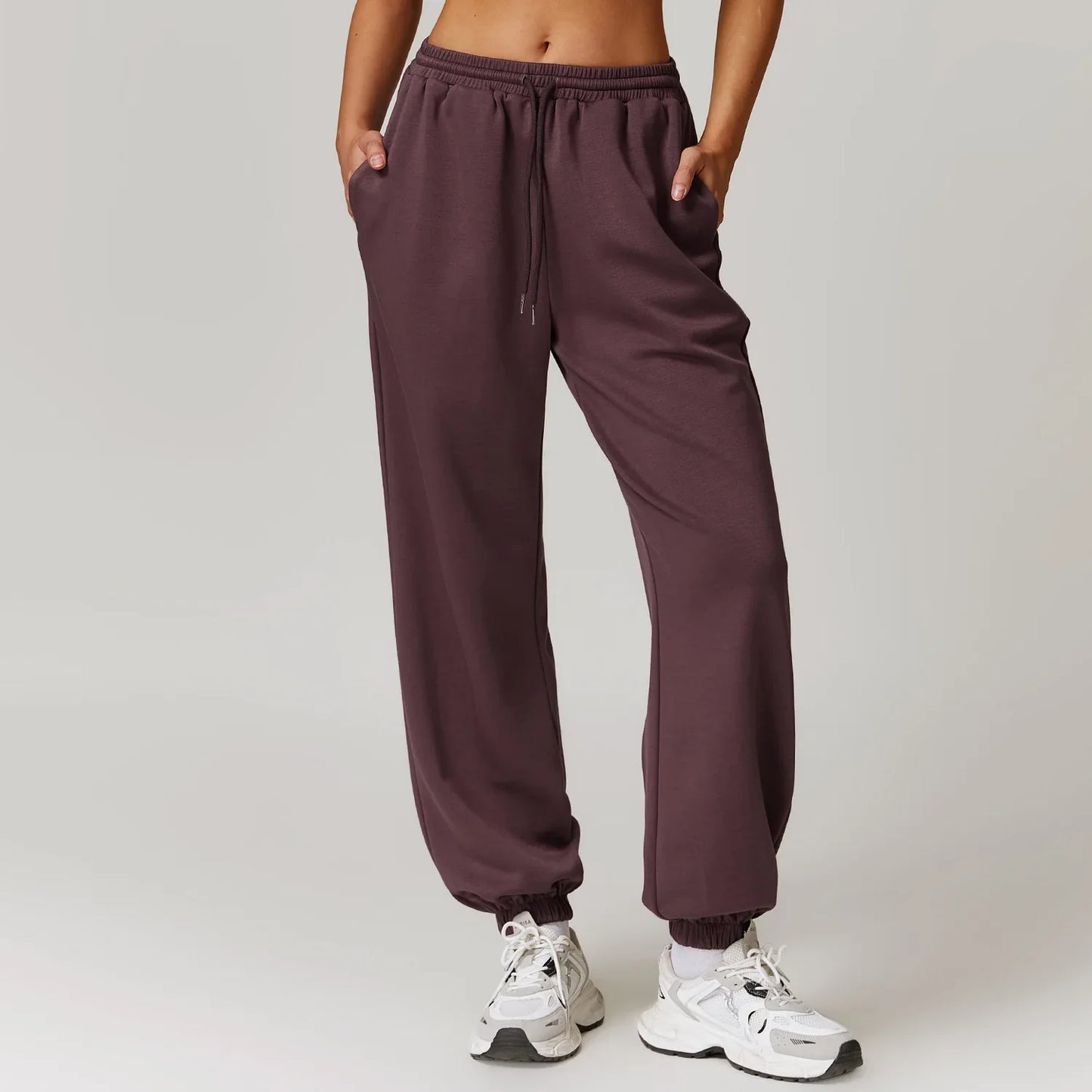 Ceylan Women's High Waisted Joggers Relaxed Fit Pockets