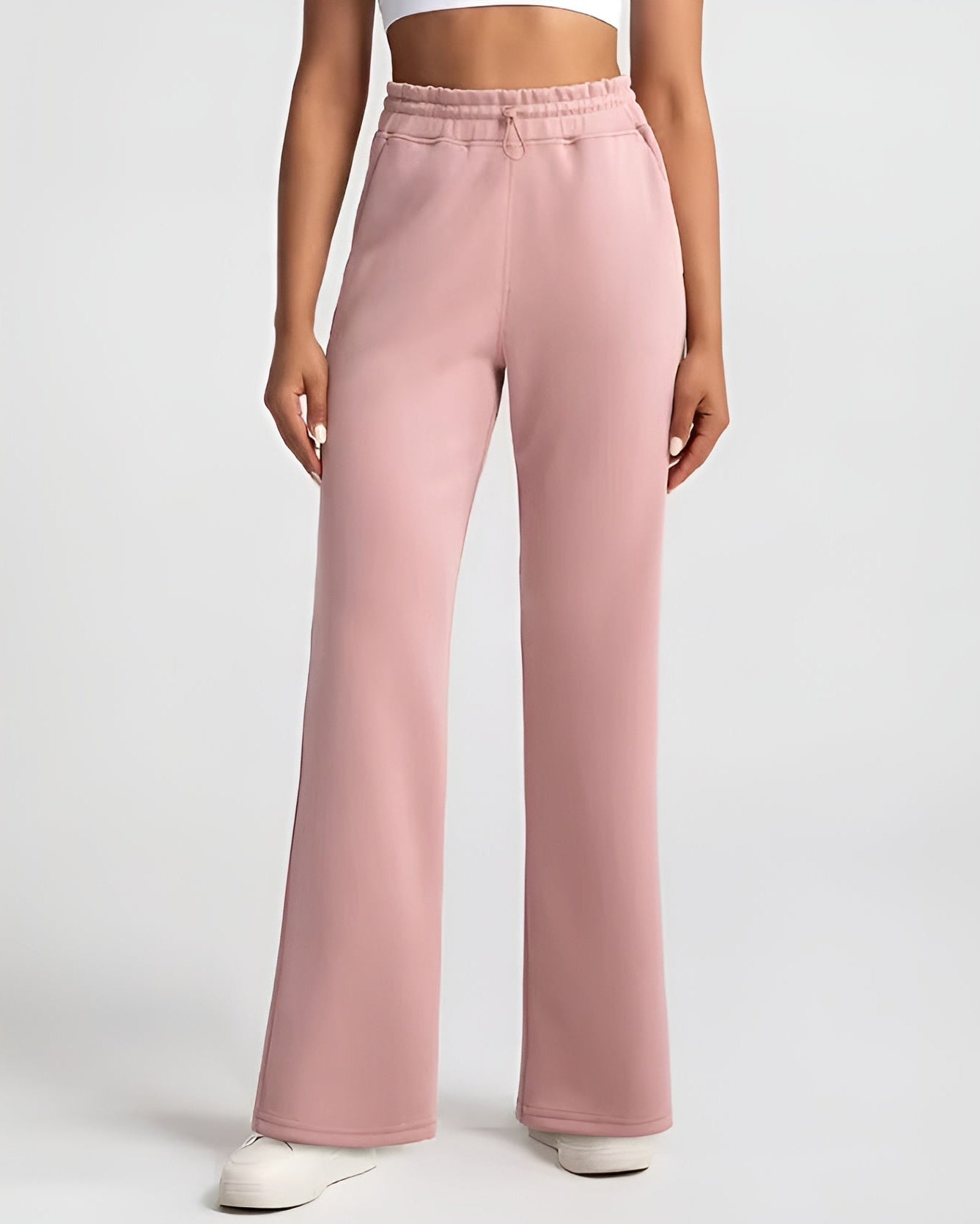 Ceylan Women’s Wide Leg Knit Pants Drawstring Waist