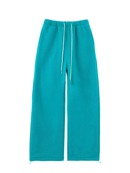 Ceylan Women¡¯s Wide Leg Fleece Blanket Pants Loungewear Trousers