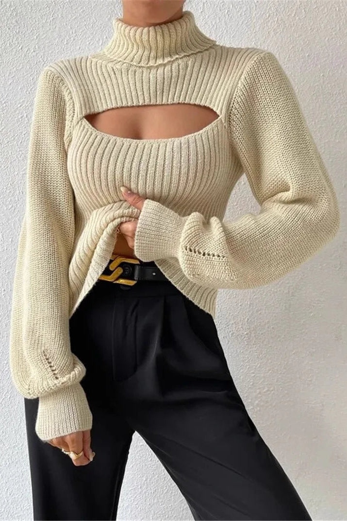 Ceylan Women’s Textured Knit Sweater Cozy Pullover Top