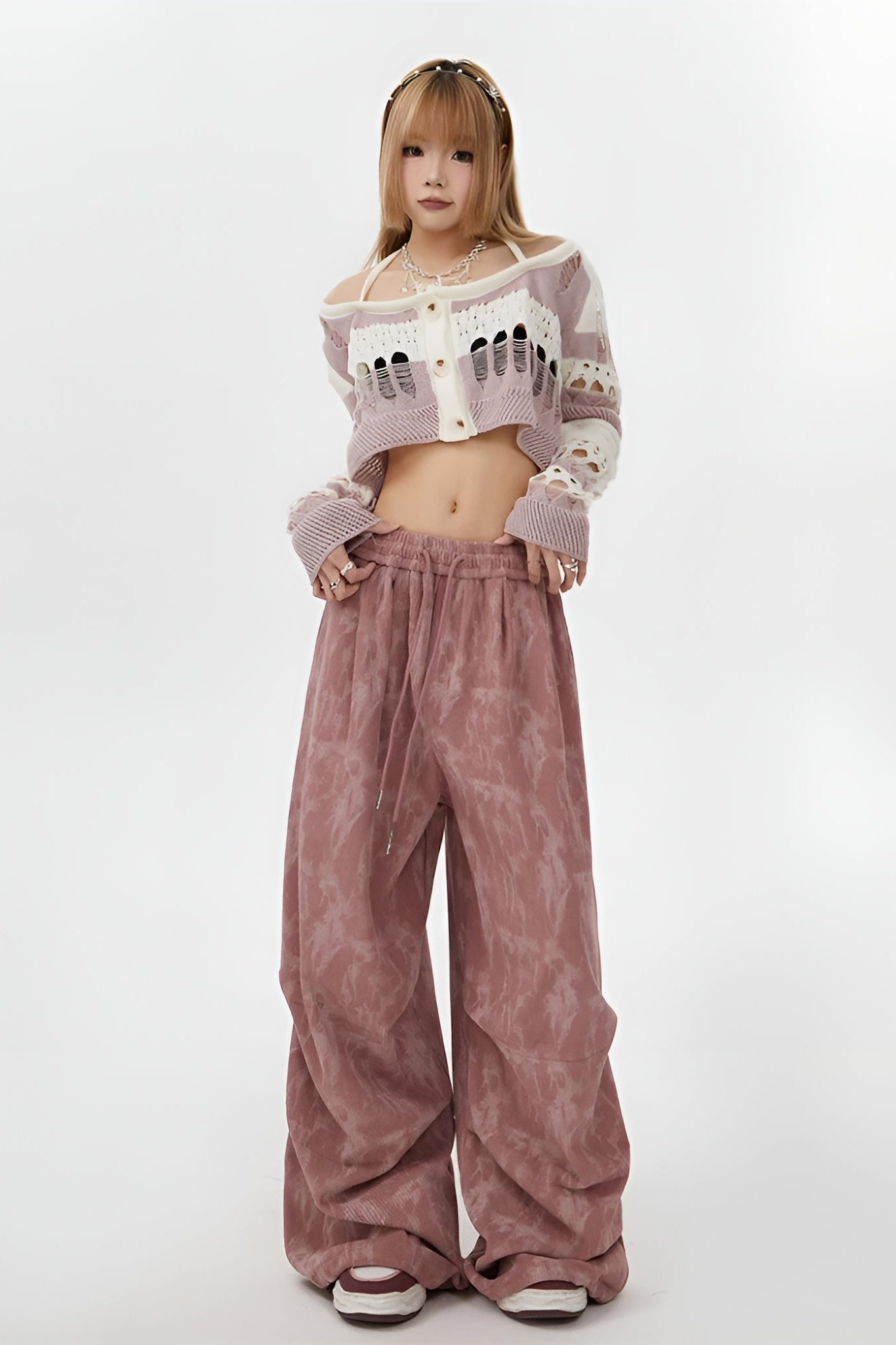 Ceylan Women’s Wide Leg Corduroy Pants Oversized Baggy Fit