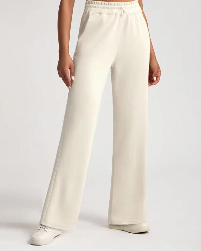 Ceylan Women’s Wide Leg Knit Pants Drawstring Waist