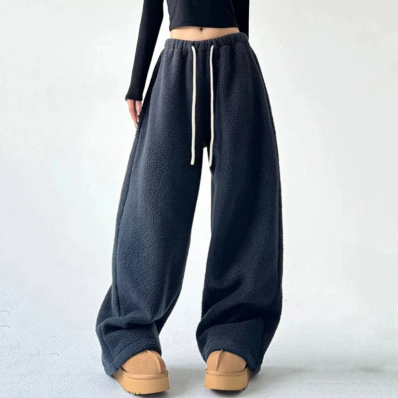 Ceylan Women¡¯s Wide Leg CloudSoft Blanket Pants Oversized Fit