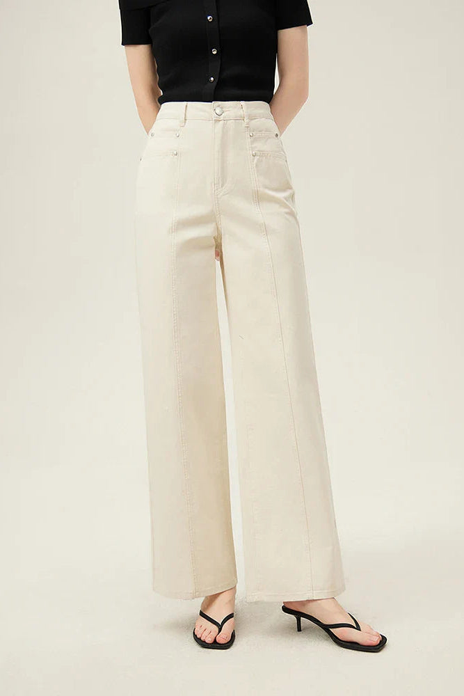 Ceylan Women's Wide Leg Denim Jeans High Waist Relaxed Fit