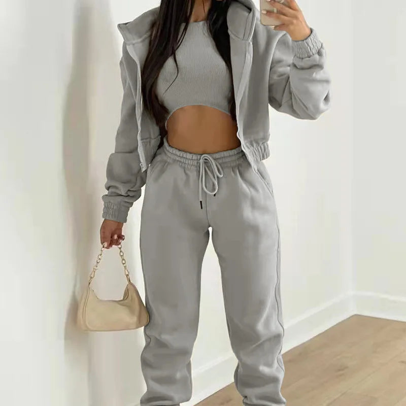 Ceylan Women’s Fitted 2-Piece Hoodie & Jogger Tracksuit