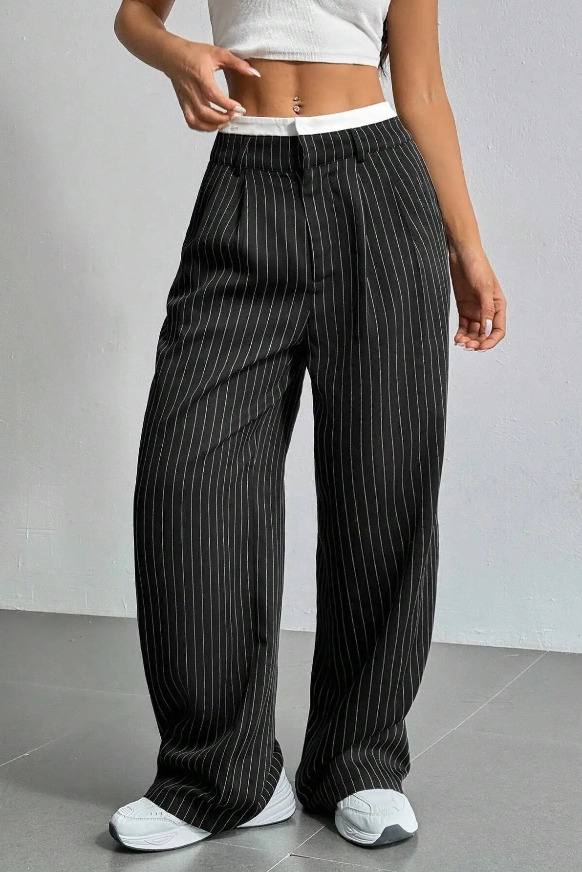 Ceylan Women’s High Waisted Wide Leg Pants Soft Lounge Fit
