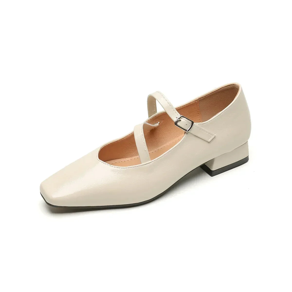 Women's Mary Jane Heeled Shoes Ankle Strap Block Heel