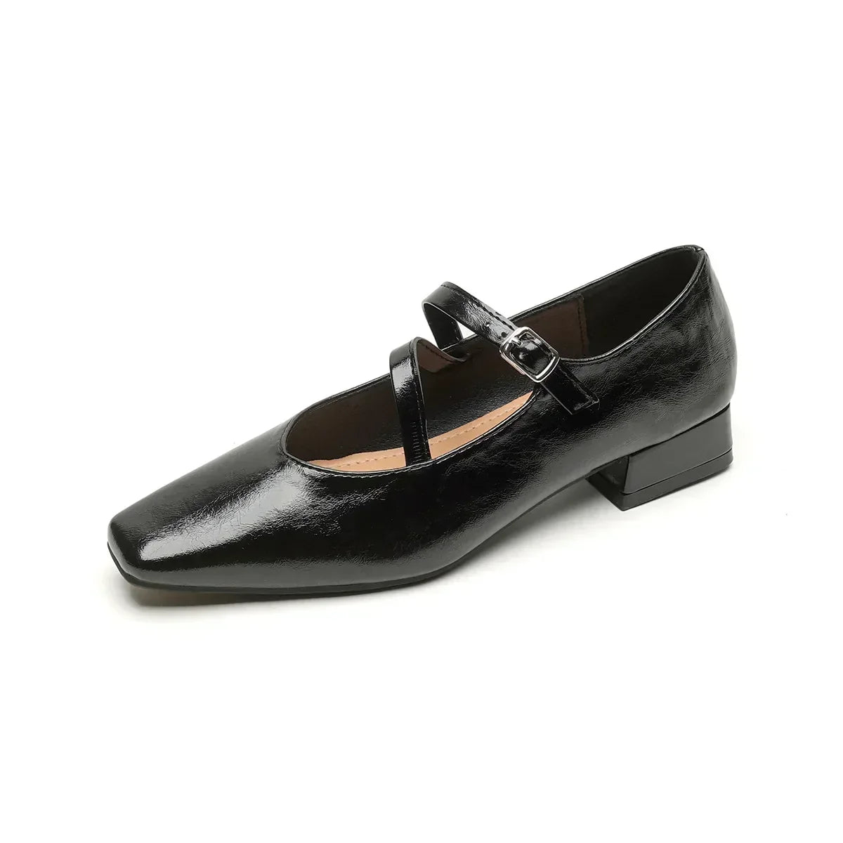 Women's Mary Jane Heeled Shoes Ankle Strap Block Heel