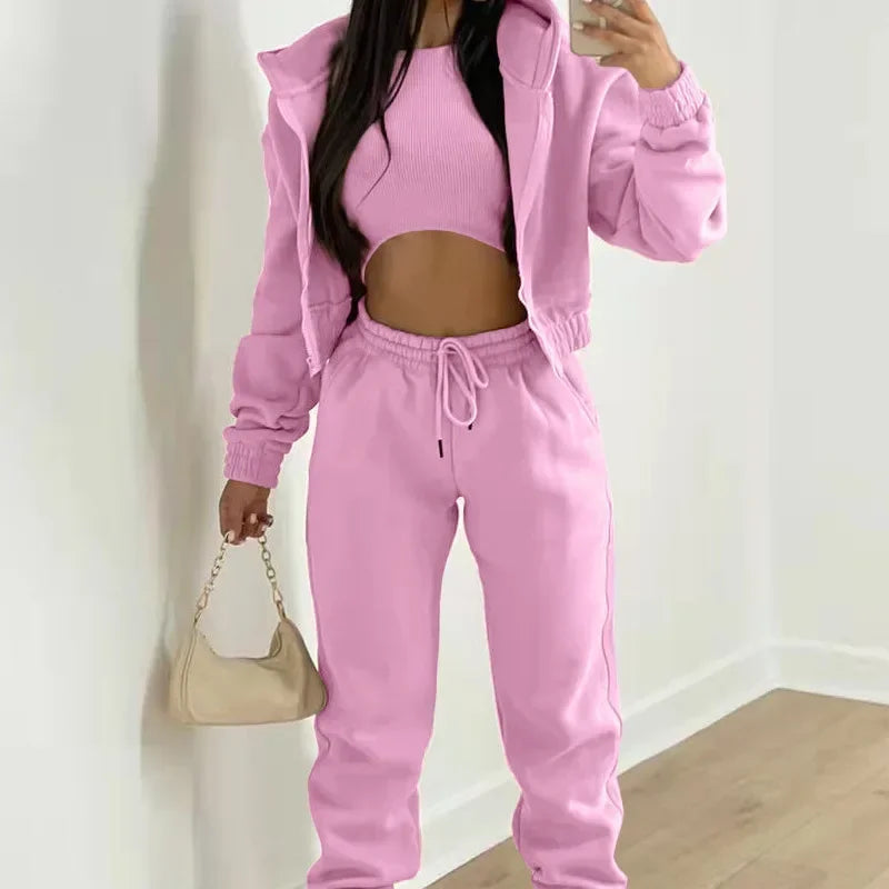 Ceylan Women’s Fitted 2-Piece Hoodie & Jogger Tracksuit