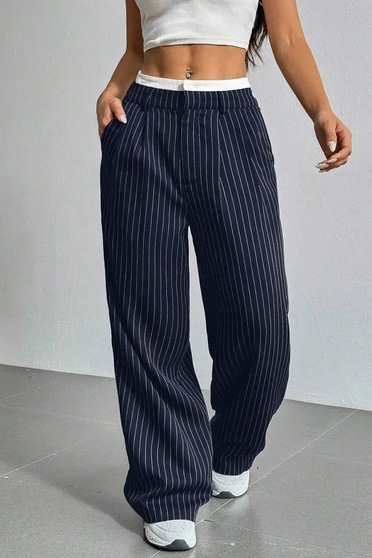 Ceylan Women’s High Waisted Wide Leg Pants Soft Lounge Fit