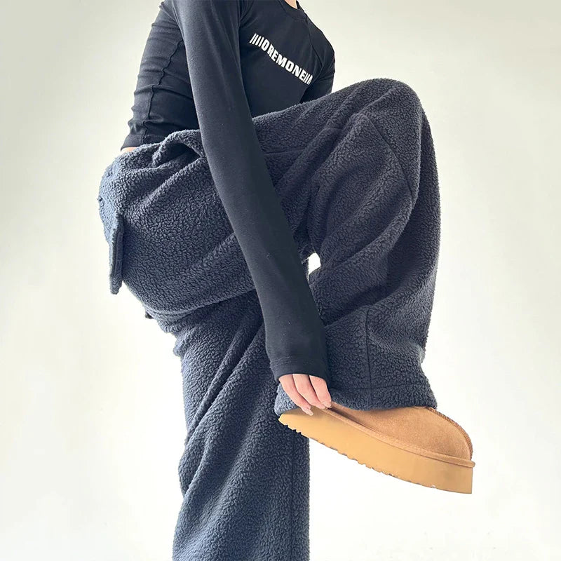 Ceylan Women¡¯s Wide Leg CloudSoft Blanket Pants Oversized Fit