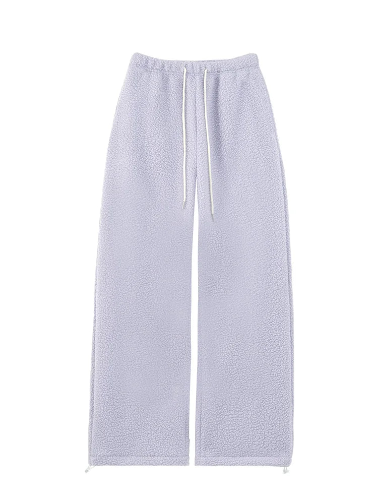 Ceylan Women¡¯s Wide Leg Fleece Blanket Pants Loungewear Trousers