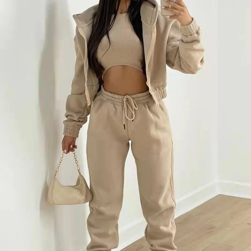 Ceylan Women’s Fitted 2-Piece Hoodie & Jogger Tracksuit