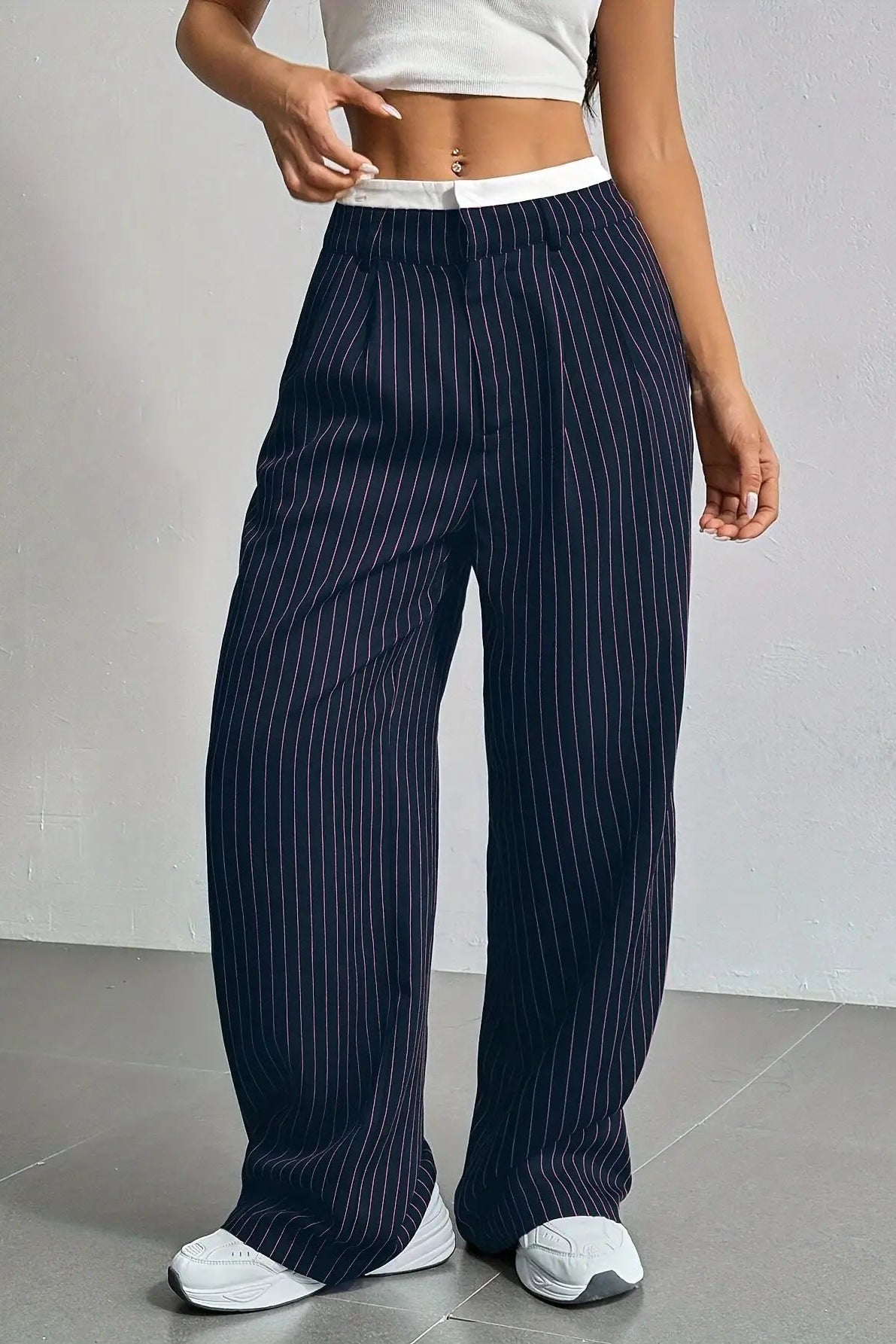 Ceylan Women’s High Waisted Wide Leg Pants Soft Lounge Fit