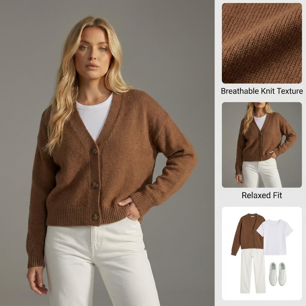 Ceylan Women’s V-Neck Blouse Soft Touch Relaxed Fit