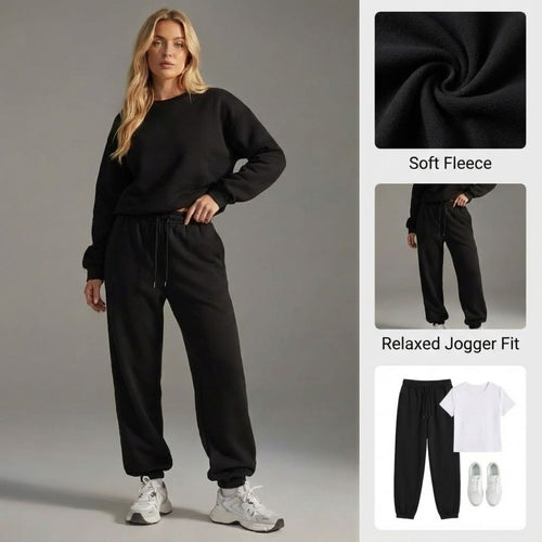 Ceylan Women's High Waisted Joggers Relaxed Fit Pockets