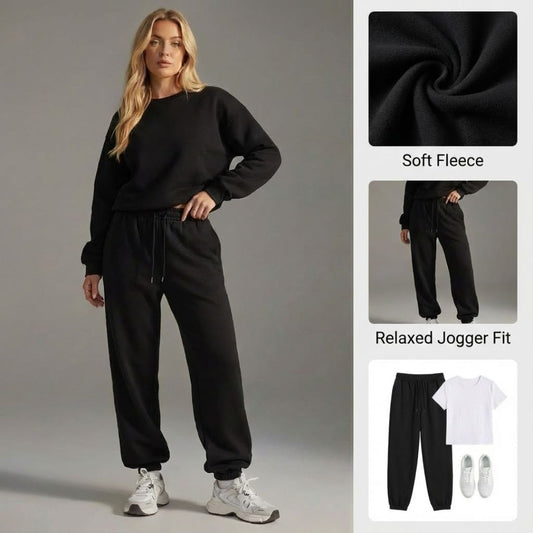 Ceylan Women's High Waisted Joggers Relaxed Fit Pockets