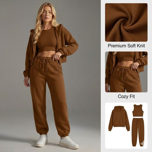 Ceylan Women’s Fitted 2-Piece Hoodie & Jogger Tracksuit