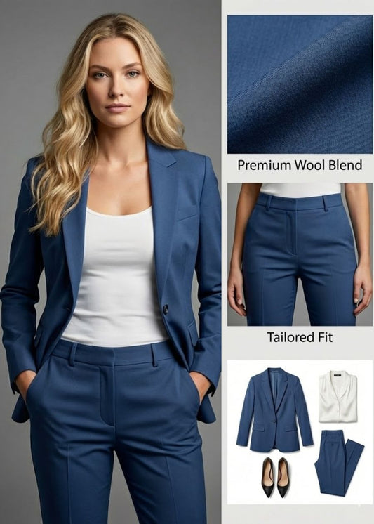 Ceylan Women’s Structured Two Piece Blazer & Trouser Set