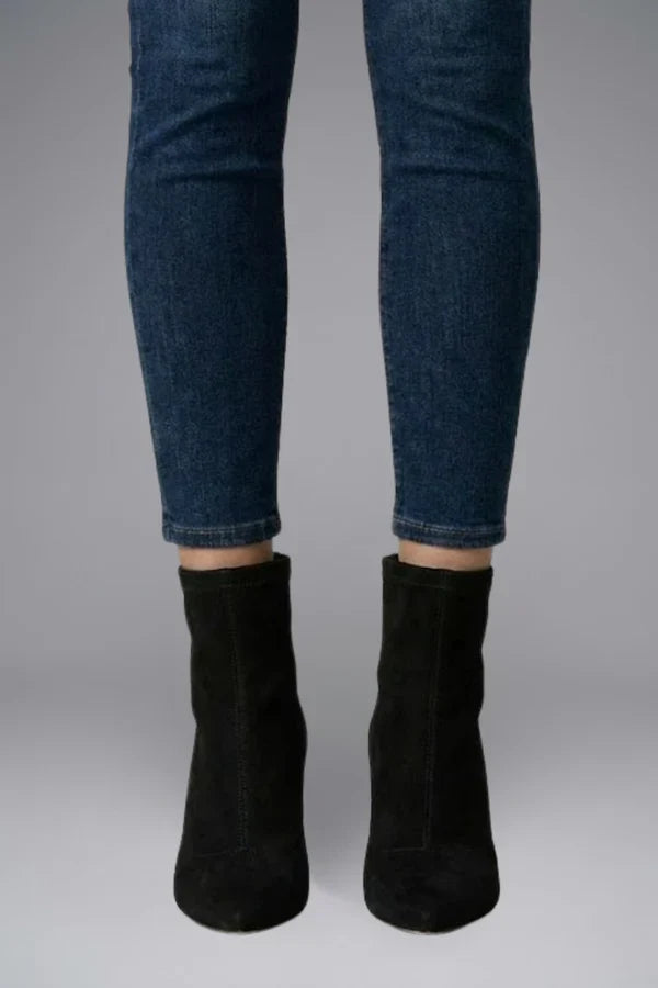 Women's Ankle Boots with Zip Closure and Block Heel