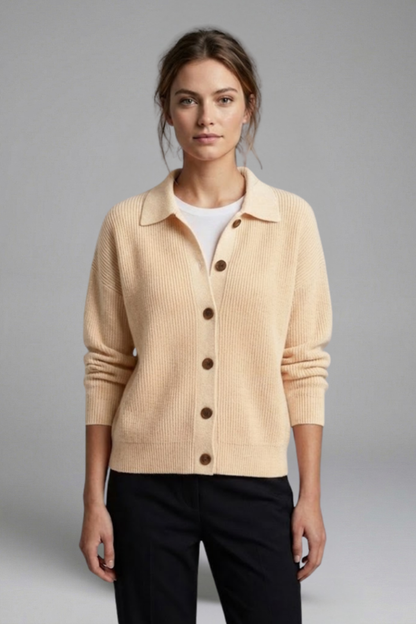 Women’s Cardigan with Button Closure and Collar