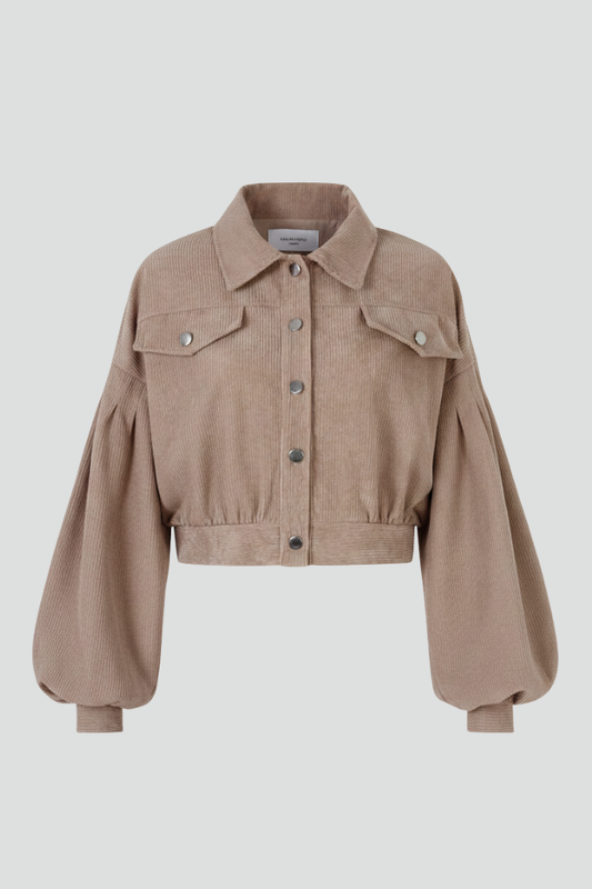 Women’s Cropped Jacket with Zip Closure