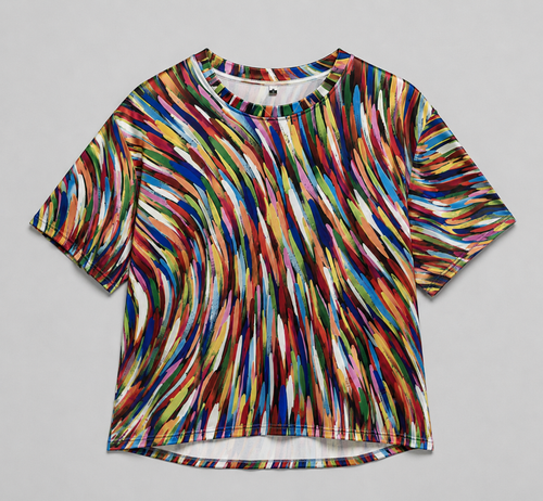 Women's Printed Short Sleeve Blouse