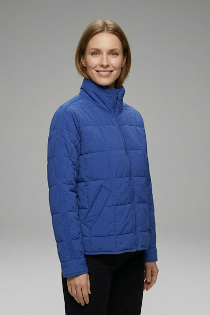 Women’s Jacket with Zip and Quilted Surface