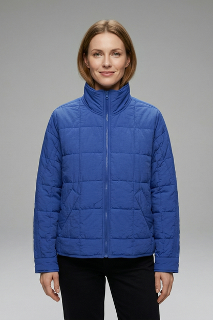 Women’s Jacket with Zip and Quilted Surface