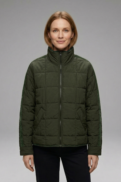 Women’s Jacket with Zip and Quilted Surface
