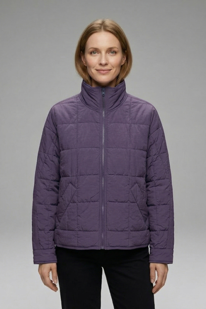 Women’s Jacket with Zip and Quilted Surface