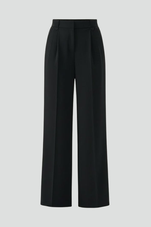 Women’s Straight-Leg Trousers with Pleated Waist and Pockets