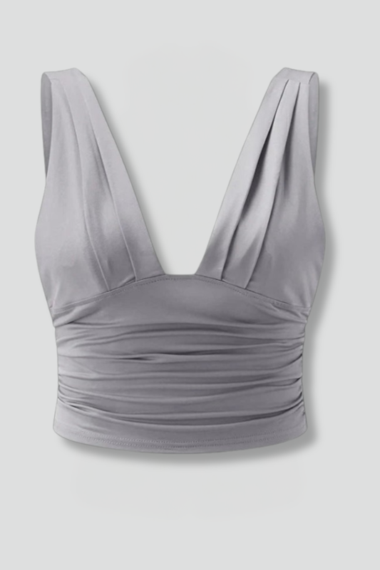 Women’s Top with V Neckline and Sleeveless Design