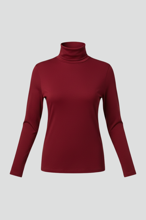 Women's Turtleneck Roll Neck Sweater with Long Sleeves