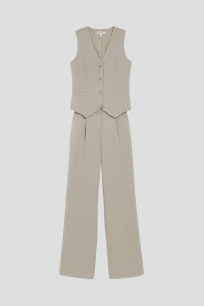 Women’s Two Piece Outfit V Neck Waistcoat