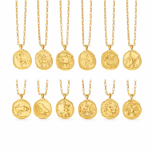 Women's Zodiac Coin Necklace