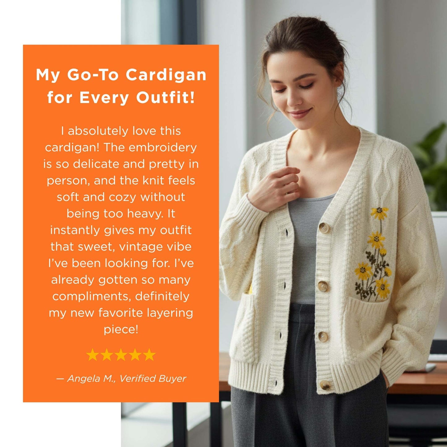 Ceylan® Embroidered Boho Floral Cardigan