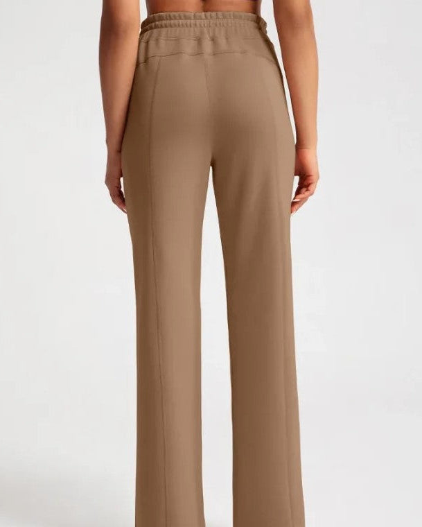 Ceylan Women’s Wide Leg Knit Pants Drawstring Waist