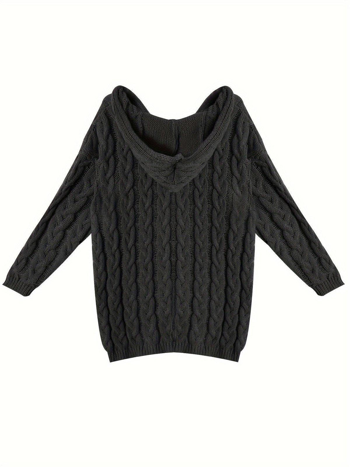 Women's Cable-Knit V-Neck Relaxed Sweater