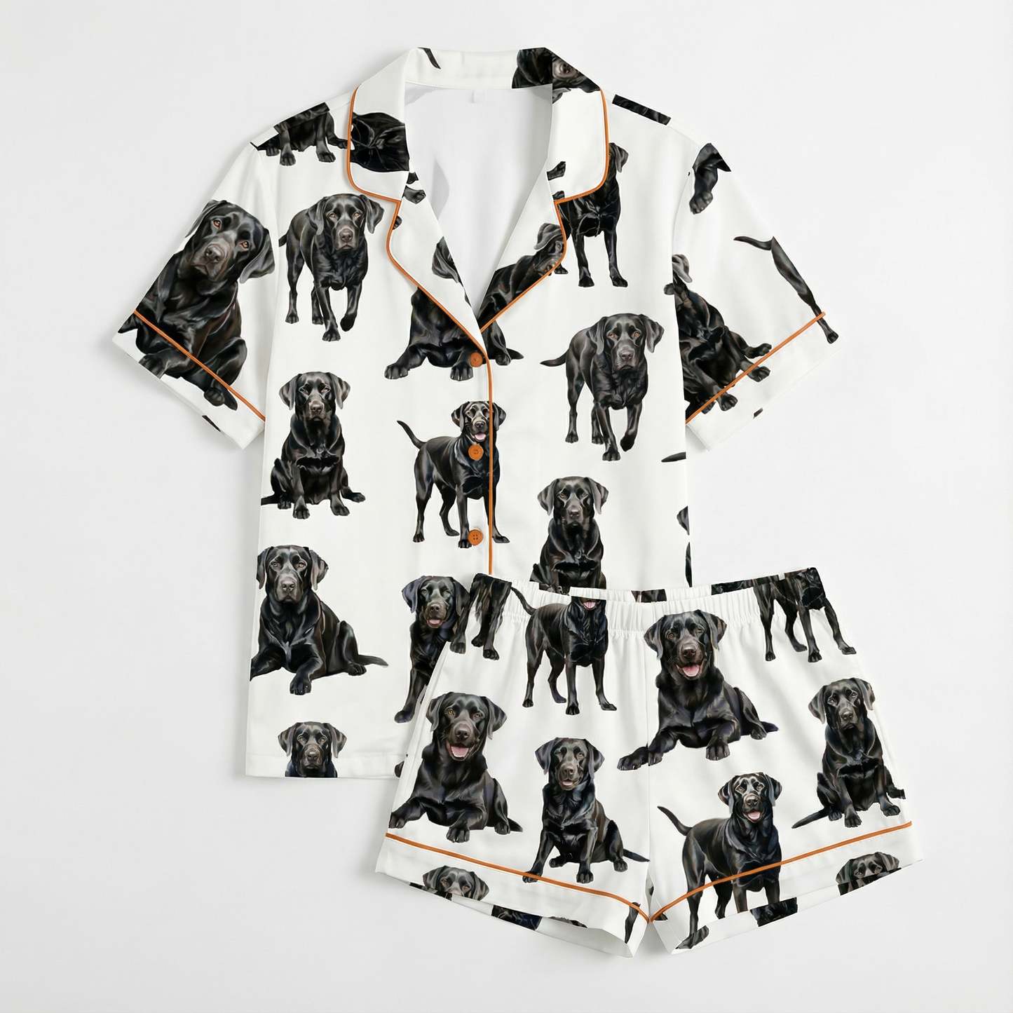 Ceylan Women’s Pajama Set Black Labrador Print
